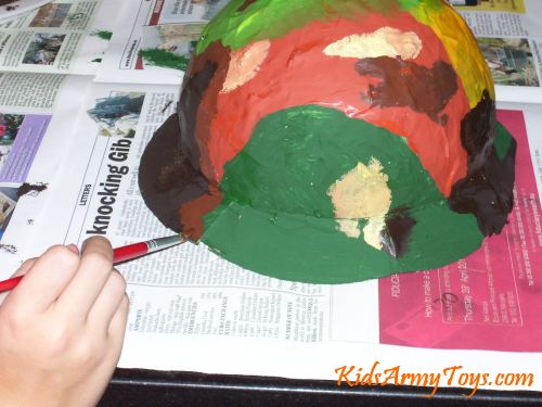 How To Make A Papier-Mâché Army Helmet